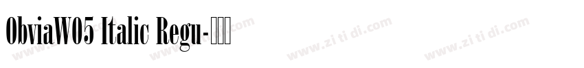 ObviaW05 Italic Regu字体转换